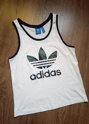 Белая майка adidas размер с