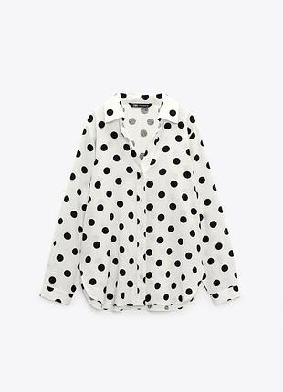 Сорочка zara у горох - м