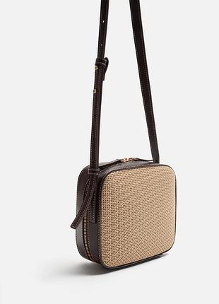 Сумка через плечо плетёная zara