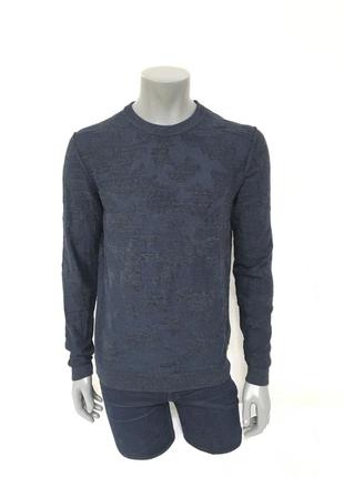 Светр boss orange alphon' patterned sweater in dark blue