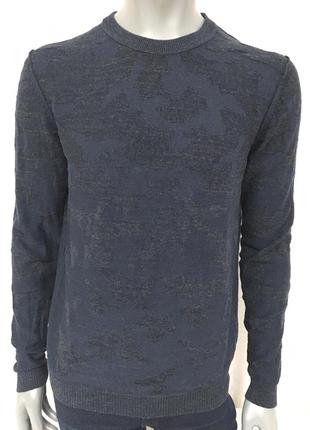 Свитер boss orange alphon' patterned sweater in dark blue 2