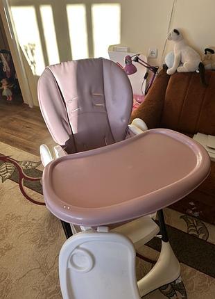 Стул для кормления carrello stella crl-9503 powder pink