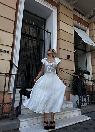 Женское платье из муслина, женское платье в цветочный принт, женское платье летняя миди, женское летнее платье из натуральной ткани