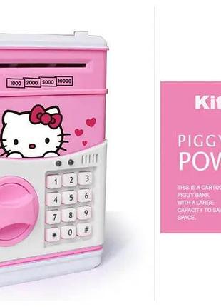Копилка електронної сейф "hello kitty" - банкомат для грошей, з пін-кодом!