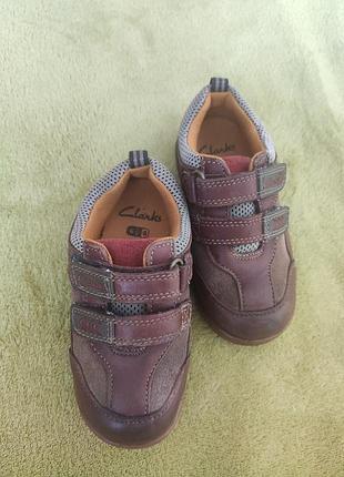 Кроссовки для мальчика, clarks, кожа, 15 см