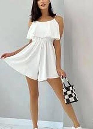 Білий комбінезон ромпер