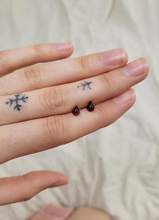 Серьги с янтарем