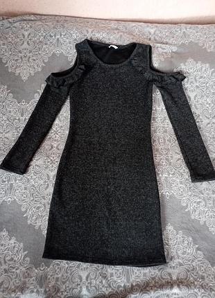 Платье в рубчик