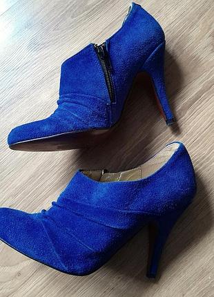 Туфли синие, замша, 37 размер