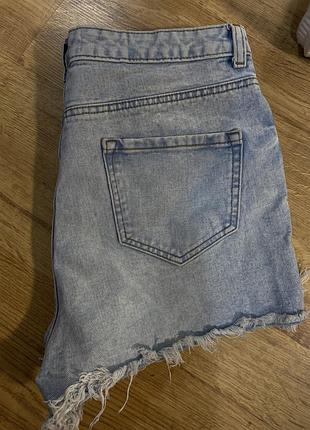 Джинсовые шорты свет голубые 3