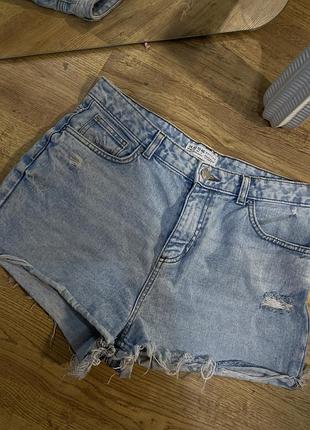 Джинсовые шорты свет голубые 2