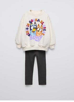 Костюм zara оригинал р.86 и 98 18 мес и 3 р. худи и леггинсы в рубчик
