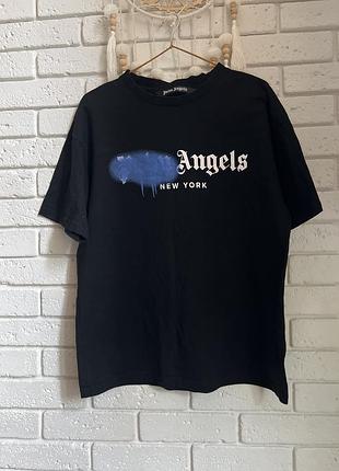 Футболка oversize з логотипом palm angels