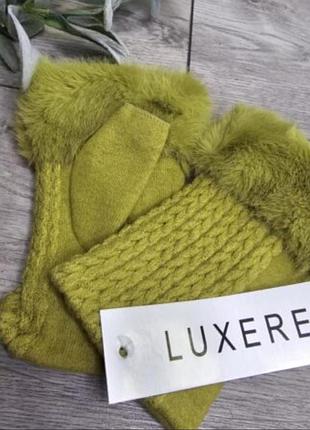 Мітенки з хутром від luxere.