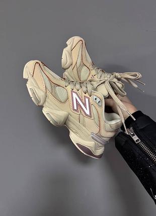 Жіночі кросівки new balance 9060 beige / orange premium