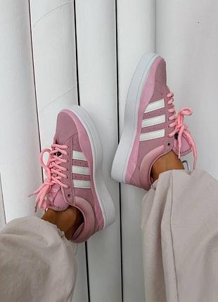 Женские кроссовки adidas campus x bad bunny pink premium