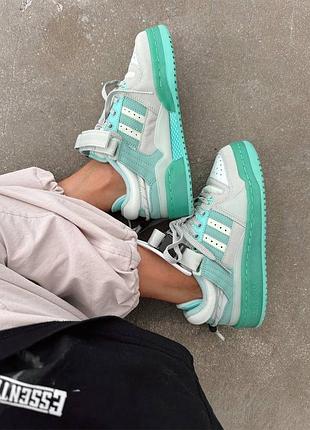Женские кроссовки adidas forum x bad bunny mint premium