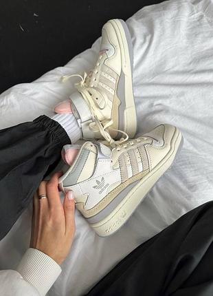 Женские кроссовки adidas forum ́84 high cream / pink