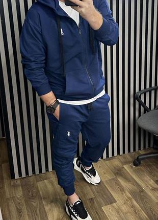 Чоловічий спортивний костюм на манжетах худі з капюшоном