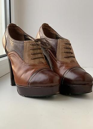 Черевики (ботільйони) шкіряні італія 37р