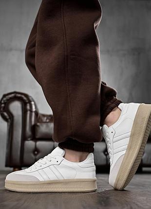 Жіночі кросівки samba white/grey нп4930(k3 1 - 01)