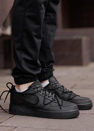 Р.36-45 кроссовки nike air force 1 low black off custom nk248