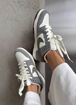 Женские кроссовки nike sb dunk «&nbsp;grey / brown&nbsp;» premium