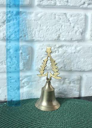Дзвоник з ялинкою. вінтаж. латунь.