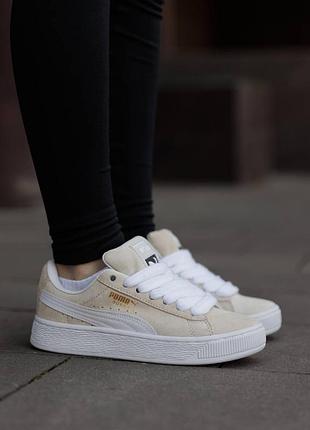 Кроссовки puma suede xl yellow white