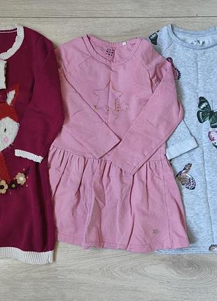 3 платья девочке 4-6 лет
