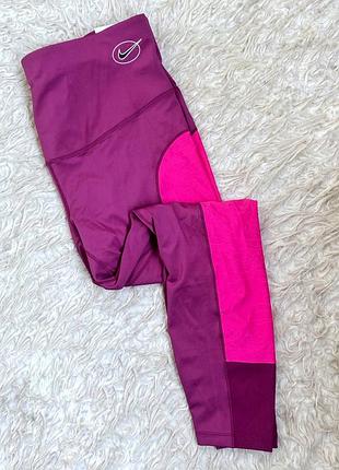Леггинсы nike dri-fit icon clash high rise purple, размер xl, оригинал