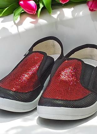 Ортопедические тапочки мокасины слипоны для девочки сменки школы валди waldi вика р.30-33