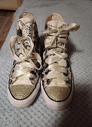Леопардовые кеды converse