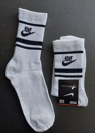 Спортивні високі шкарпетки nike/найк/puma/adidas/ck - 1 пара (білі, чорні)4 фото