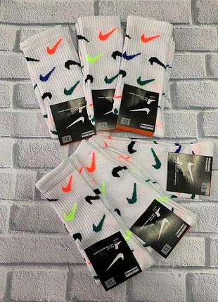 Спортивні високі шкарпетки nike/найк/puma/adidas/ck - 1 пара (білі, чорні)3 фото