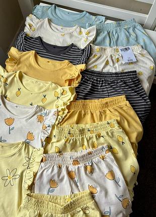 Костюм для дівчинки , літній костюм шорти + футболка 2/3, 3/4 , 4/5 , 6/7 років