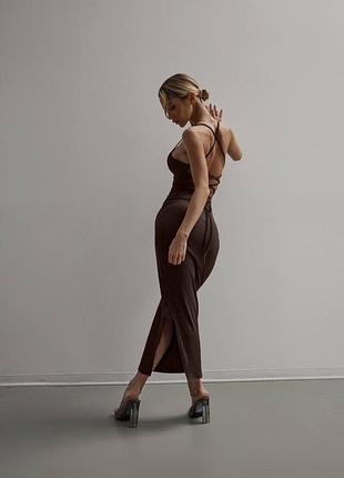 Платье миди на бретельках9 фото