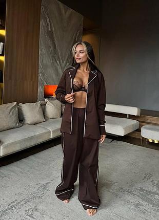 Ежевечная пижама шоколадного цвета
