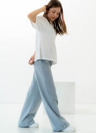 Стильні спортивні штани для дівчат палаццо, спортивні штани палаццо кльош,спортивні штани широкі10 фото