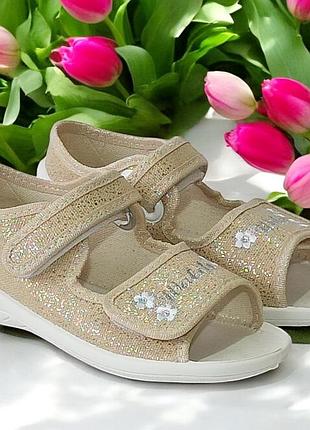 Ортопедические открытые тапочки текстильные босоножки для девочки валди waldi ева р.23-30