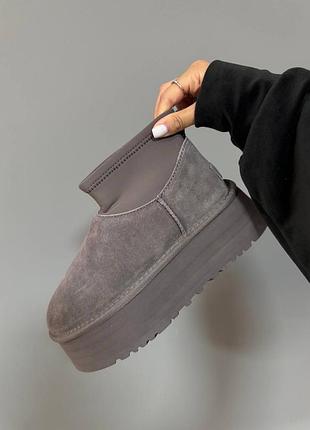 Угги ugg mini platform dipper thunder premium