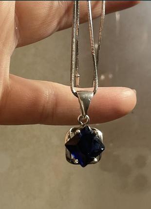 Серебряная подвеска, кулон с цепочкой