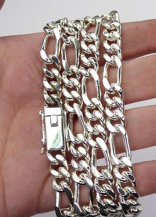 Чоловічий срібний ланцюжок 925° ручної роботи та масою 120 грам