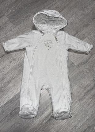 Велюровый демисезонный комбинезон mothercare, 3-6мес