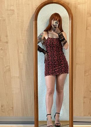 Міні сукня принт сердечко