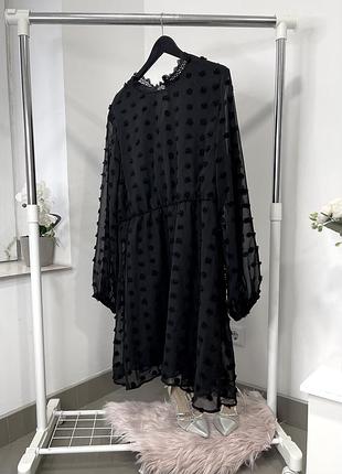 Сукня шифон в горошок shein