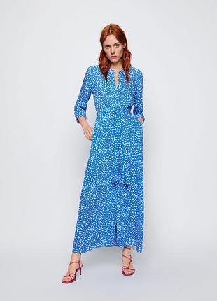 Максі сукня zara блакитного кольору