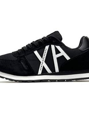 Чоловічі кросівки armani exchange ax black white