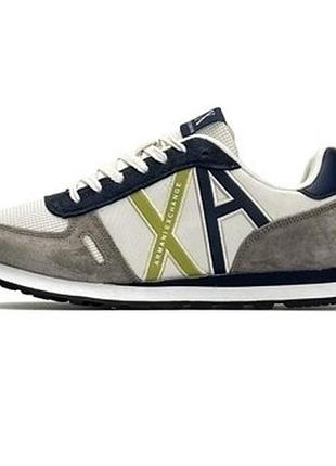 Чоловічі кросівки armani exchange ax grey white