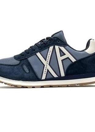 Чоловічі кросівки armani exchange ax navy white